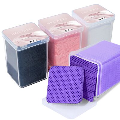Lint-Fee Nail Polish Remove Cotton Wipes UV Gel Tips Remove