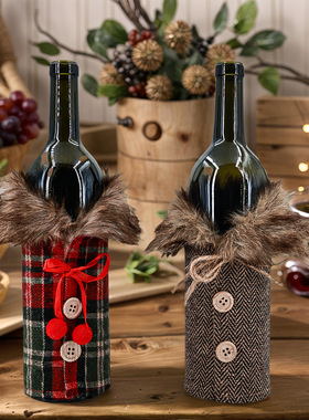 Chistmas Table Decoation Wine Bottle Set Holiday Wine