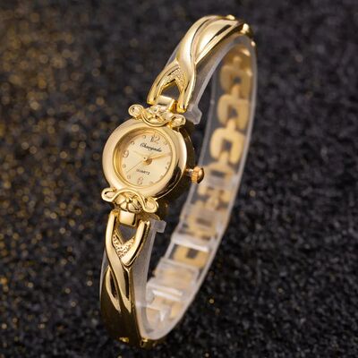 Fashion Gold Vintage Watch for Women Luxury Elegant Quartz