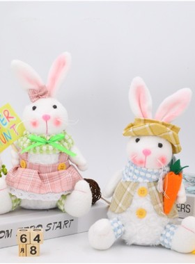 New Easte Atmosphee Decoation Catoon Luminous Rabbit