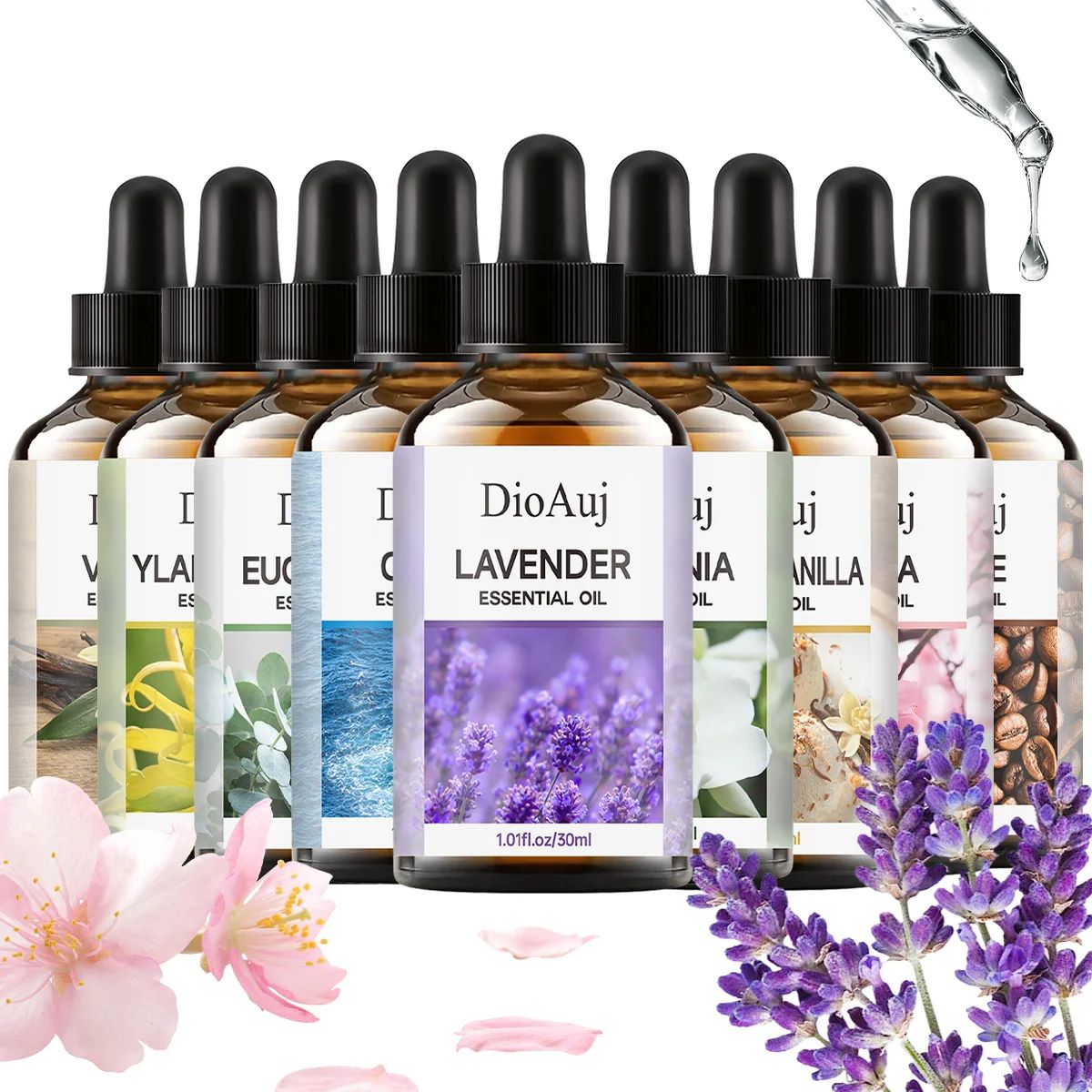 DioAuj 1PCS Aomatheapy Essential  30ml Lavende Ocean Ylang
