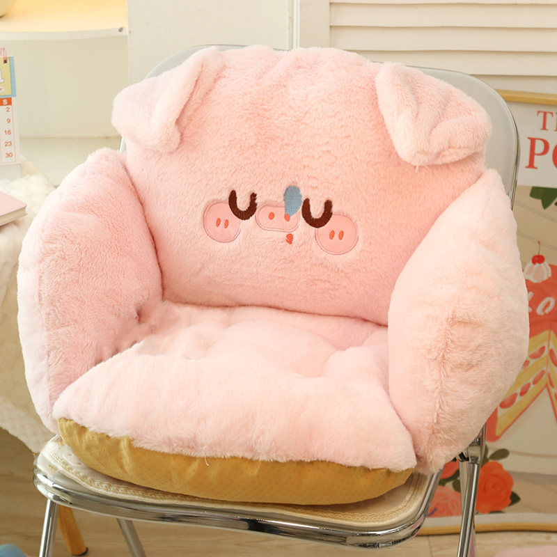 小猪冬季坐垫靠背一体办公室久坐
