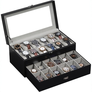 梦冉手表收纳盒多层手表盒首饰一体收纳盒家用腕表整理展示大容量