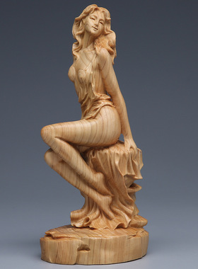 猪八戒西洋实木摆件马到成功雕塑普陀石膏工艺品黄杨木电视柜好运