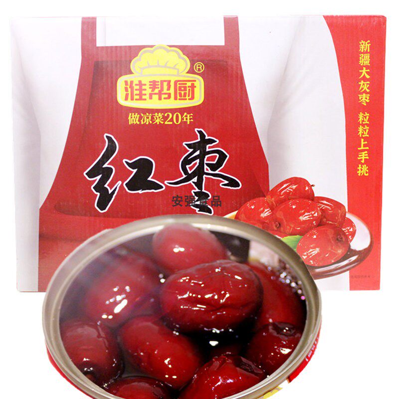 淮帮厨喜宴红枣罐头280g即食红枣