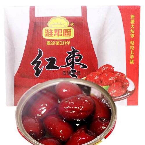 淮帮厨喜宴红枣罐头280g即食红枣