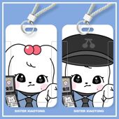 张元 英切莉cherry学生滑盖卡套饭卡公交卡保护套身份证件门禁卡