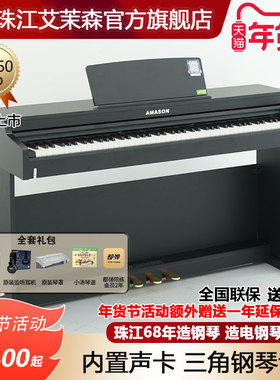 珠江艾茉森电钢琴88键重锤家用专业教学儿童成人数码钢琴AP550pro