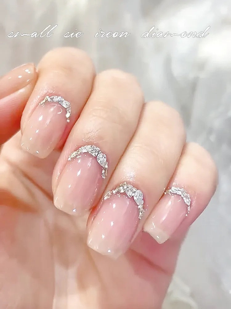 网红爆款美甲mini小号尖底锆石异形钻超闪迷你白色微锆指甲装饰品