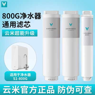 云米滤芯适用小米净水器S1-800G滤芯5in1复合UF超滤RO反渗透滤芯