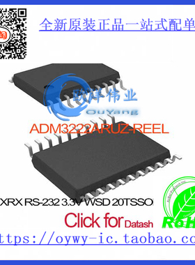 ADM3222ARUZ-REEL IC TXRX RS-232 3.3V W/SD 20TSSOP ADM3222AR