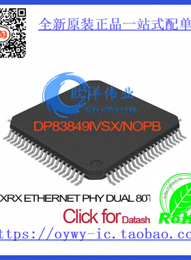 DP83849IVSX/NOPB IC TXRX ETHERNET PHY DUAL 80TQFP DP8