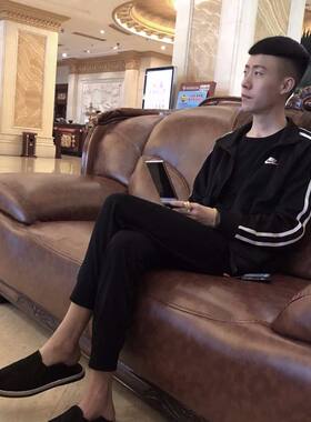 社会小伙网红同款九分显瘦裤子