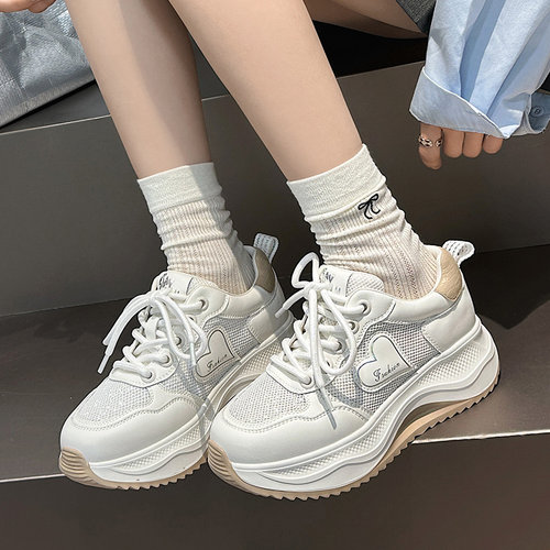 嘉俪多女鞋韩版休闲鞋牛皮网