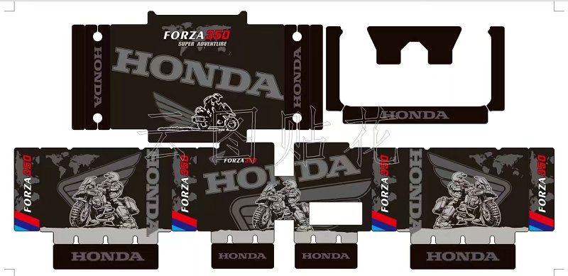 适用佛沙350750NSS350贴纸