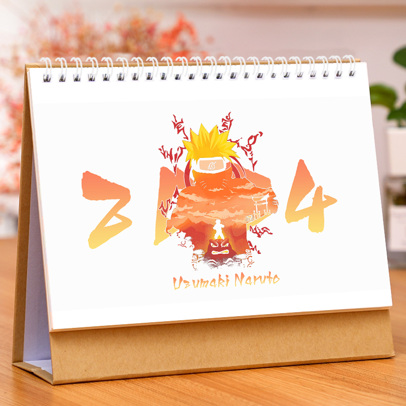 漩涡鸣人台历2026年日历单面写真摆台桌面装饰火影周边纪念礼物