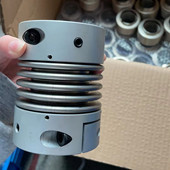 不锈钢波纹管联轴器大扭矩弹簧丝杆数控车床伺服电机弹性连接R