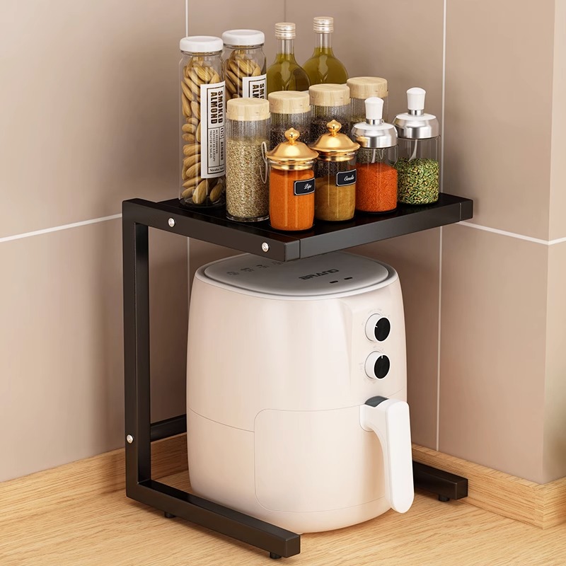 放空气炸锅置物架厨房台面多功能家用电饭煲收纳架子分层电器储物