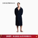 ARMANI 阿玛尼冬季 新款 EMPORIO 男士 纯棉连帽系带提花浴袍官方