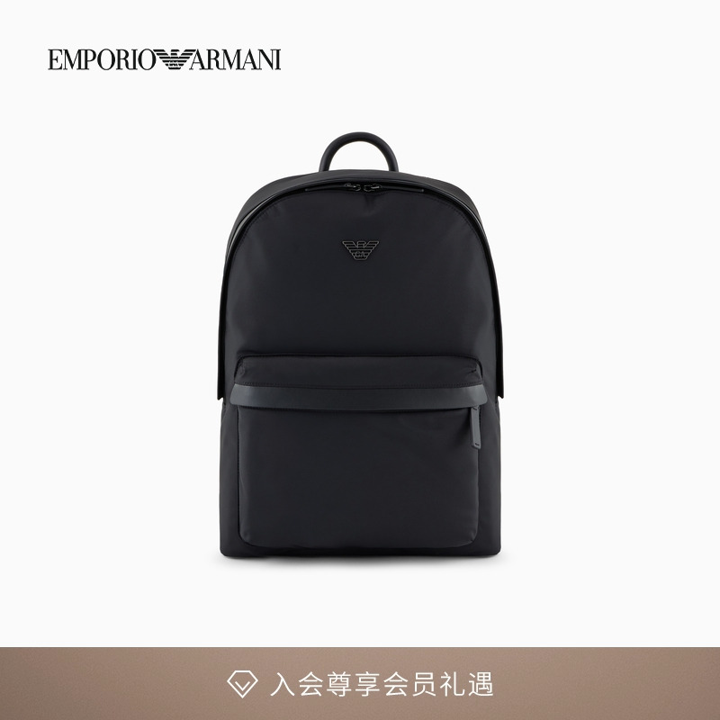 阿玛尼男女大容量拉链手提双肩包