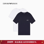 ARMANI 纯棉圆领短袖 阿玛尼春季 EMPORIO 新款 男两件装 家居T恤套装