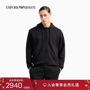 连帽拉链卫衣外套 阿玛尼秋冬男女情侣双面穿开衫 EMPORIO ARMANI