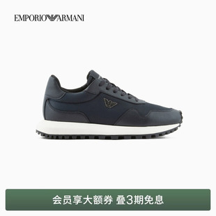 EMPORIO 阿玛尼春夏男士 轻户外厚底低帮绑带运动休闲鞋 ARMANI