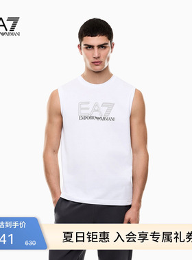 EMPORIO ARMANI/阿玛尼EA7/夏季新款男士圆领印花运动风纯棉背心