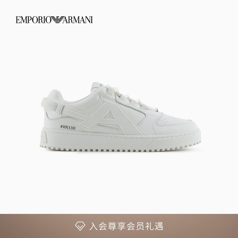 阿玛尼男士低帮系带运动休闲鞋