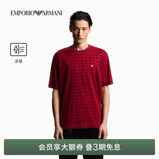 EMPORIO 阿玛尼26年春夏新款 男女情侣圆领短袖 印花凉感T恤 ARMANI