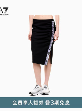 EMPORIO ARMANI/阿玛尼EA7/26夏季新款女士侧开衩饰带运动半身裙