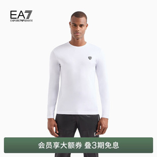 春夏男士 EMPORIO ARMANI 阿玛尼EA7 正肩运动风重磅T恤 圆领长袖