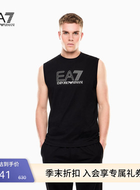 EMPORIO ARMANI/阿玛尼EA7/夏季新款男士圆领印花运动风纯棉背心