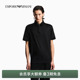ARMANI 刺绣黑色Polo衫 阿玛尼26年春夏新款 翻领短袖 男士 EMPORIO