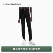 官方 阿玛尼女士高腰紧身微弹铅笔复古水洗牛仔裤 EMPORIO ARMANI