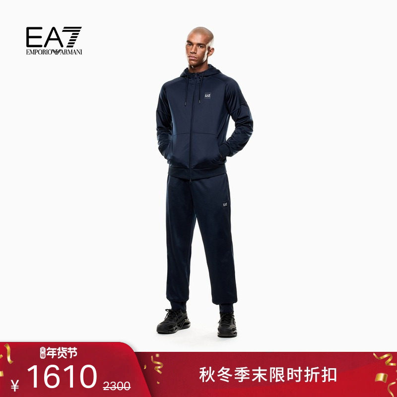 EMPORIO ARMANI/阿玛尼EA7/秋冬新款男士加绒开衫卫裤运动套装