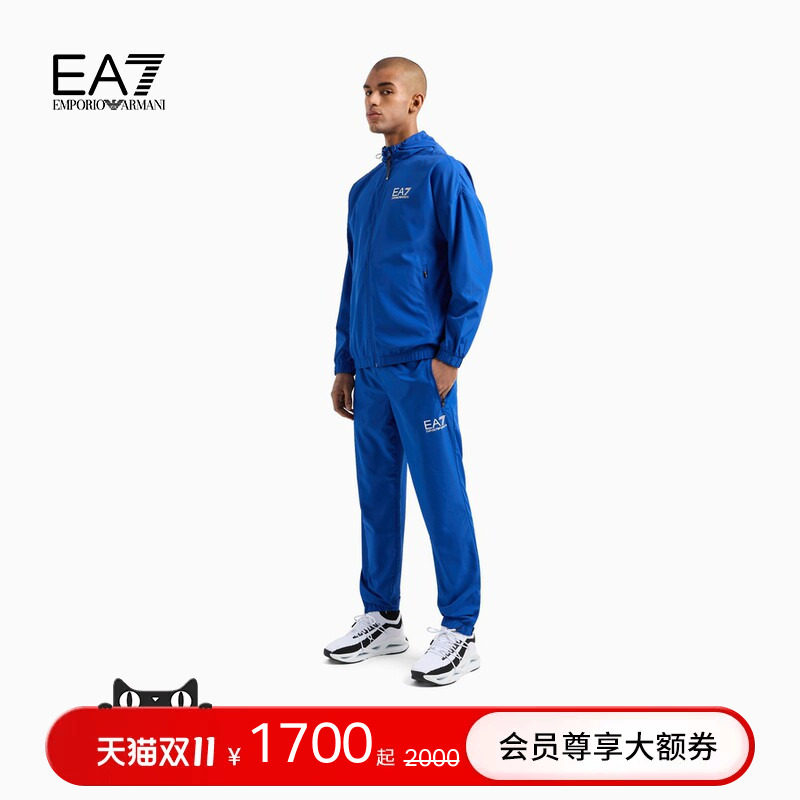 EMPORIO ARMANI/阿玛尼EA7/秋冬男连帽开衫网球健身训练运动套装