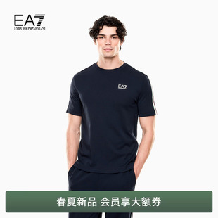 春夏新款 EMPORIO ARMANI 阿玛尼EA7 印花撞色运动风T恤 男圆领短袖