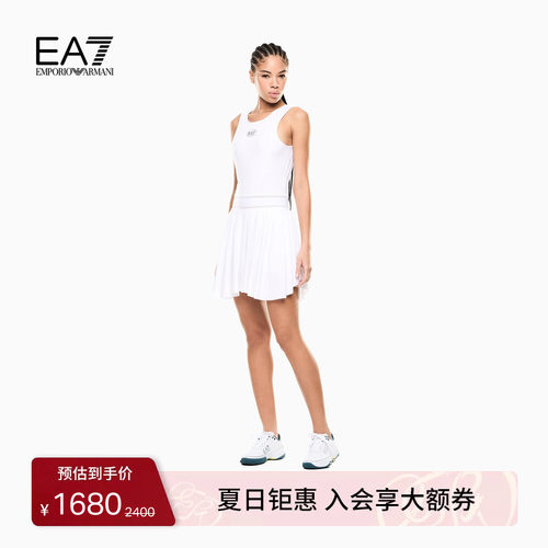 EA7/阿玛尼女士无袖网球连衣裙