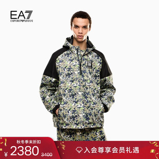 ARMANI 连帽半拉链工装 阿玛尼EA7 男士 夹克外套 秋冬新款 EMPORIO