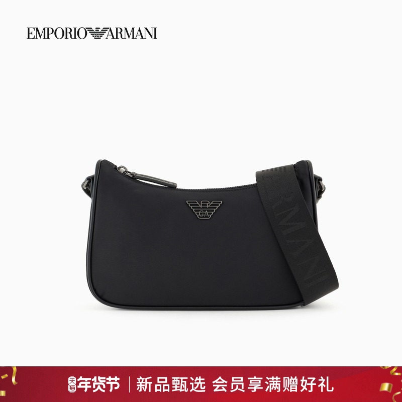 【新年礼物】EMPORIO ARMANI/阿玛尼男女Hobo拉链斜挎单肩包官方,箱包皮具/热销女包/男包,男士包袋,淘宝优惠券,粉丝福利购,淘宝优惠卷