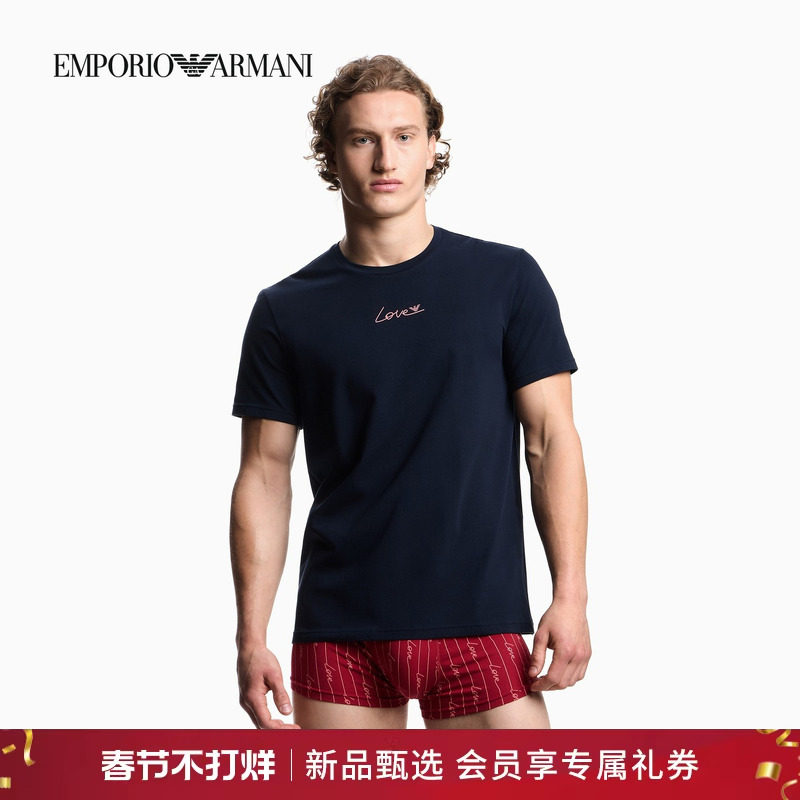 EMPORIO ARMANI/�����ᴺ���¿���ʿ����Բ�����ӡ���Ҿ�T���ٷ� 598.5Ԫ