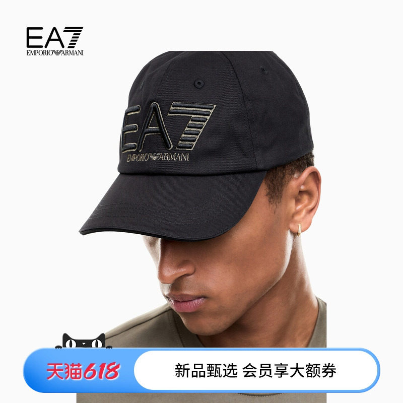EMPORIO ARMANI/阿玛尼EA7/秋季新款男女情侣纯棉刺绣运动棒球帽