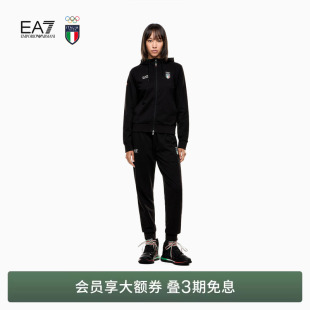 训练运动套装 EMPORIO 女士冬奥会纯棉连帽开衫 阿玛尼EA7 ARMANI