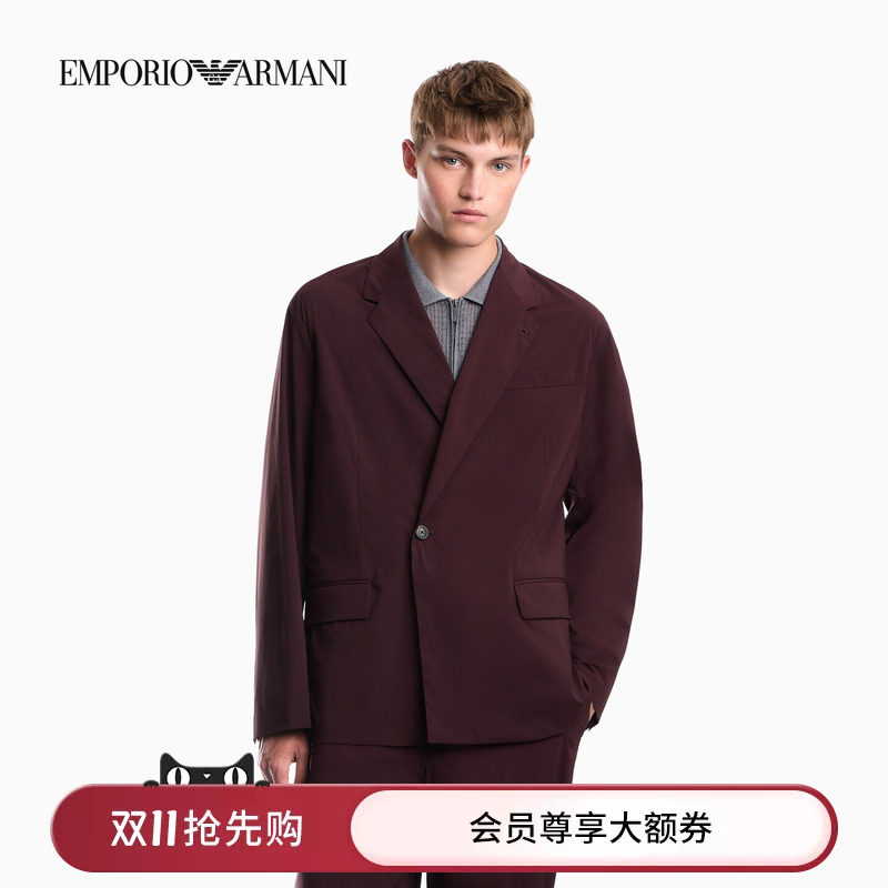 EMPORIO ARMANI/阿玛尼秋冬新款男平驳领绅士风休闲西服西装外套