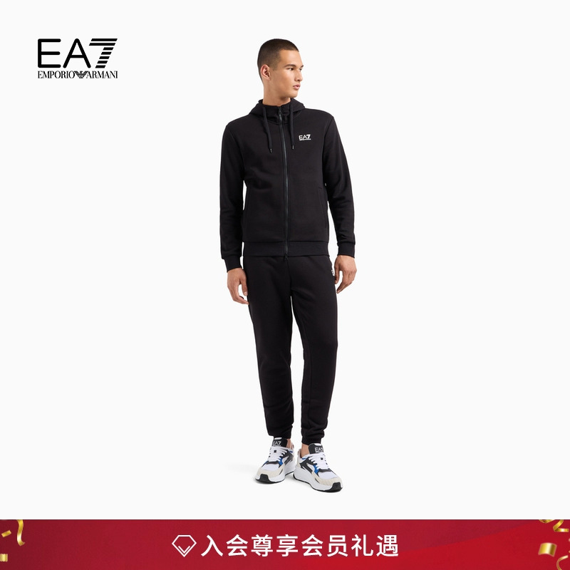 阿玛尼/EA7男士棉质长款运动套装