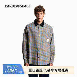 EMPORIO ARMANI/阿玛尼26年夏季新款男士翻领衬衫式工装夹克外套