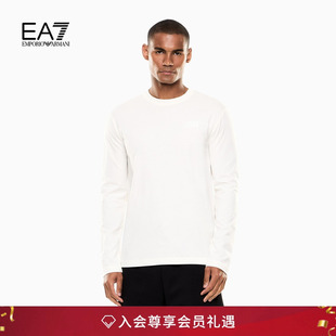 春季 阿玛尼EA7 新款 男士 运动T恤官方 EMPORIO 纯棉圆领长袖 ARMANI