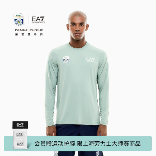 EA7/阿玛尼男士圆领长袖印花T恤