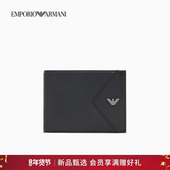 情人节礼物 EMPORIO ARMANI 阿玛尼冬新款 男对折钱夹钱包卡包